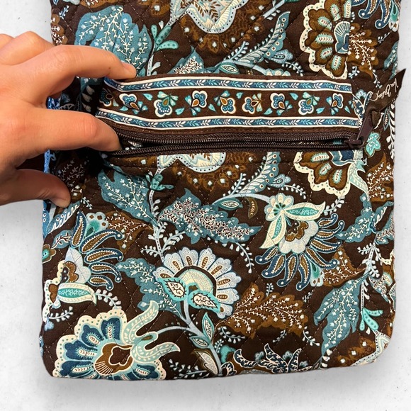 Vera‎ Bradley Mini Hipster Java Blue Brown Teal Retired Print Cross-Body Purse - Picture 4 of 9